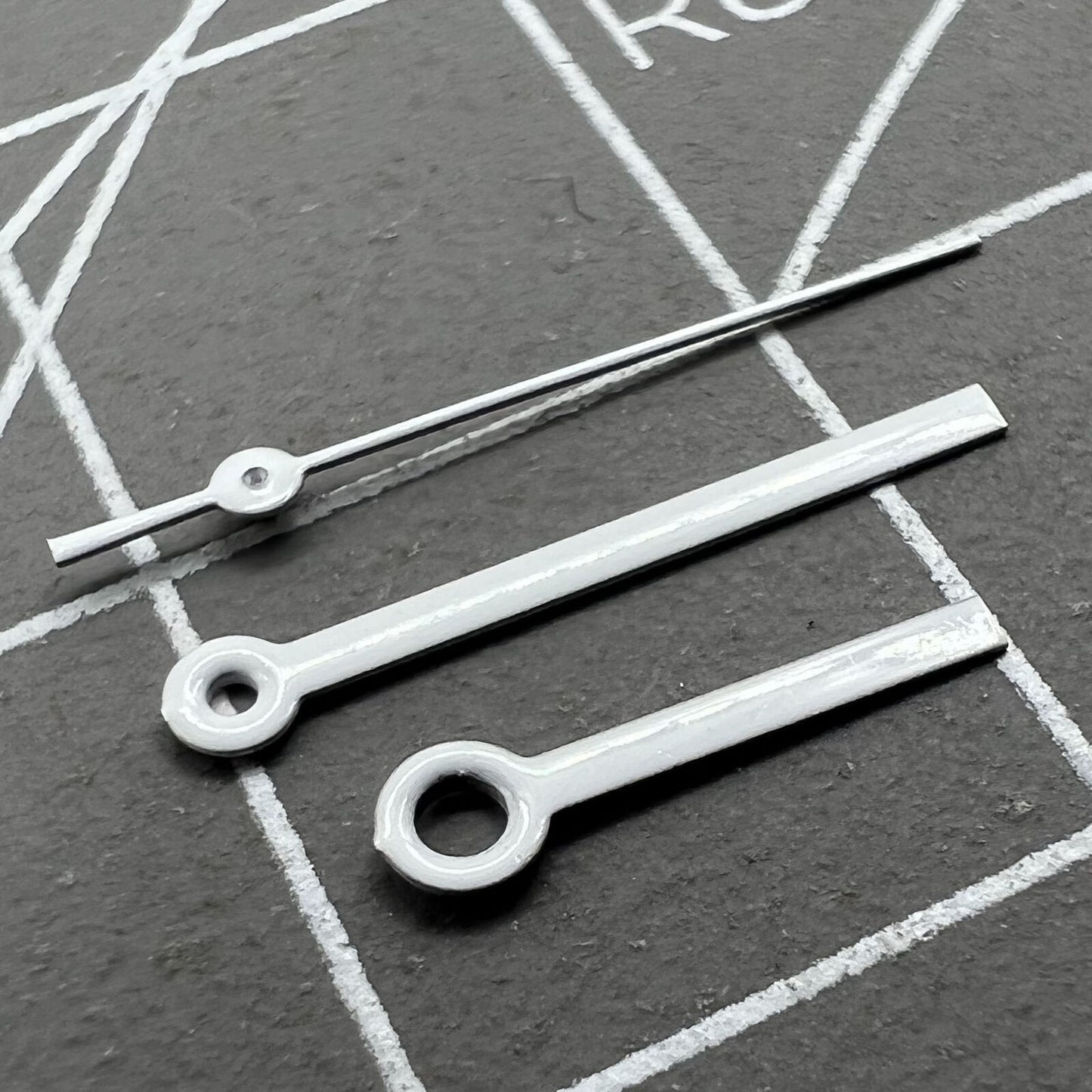 White watch hands set for Miyota 2035 movement, precise fit, classic design.