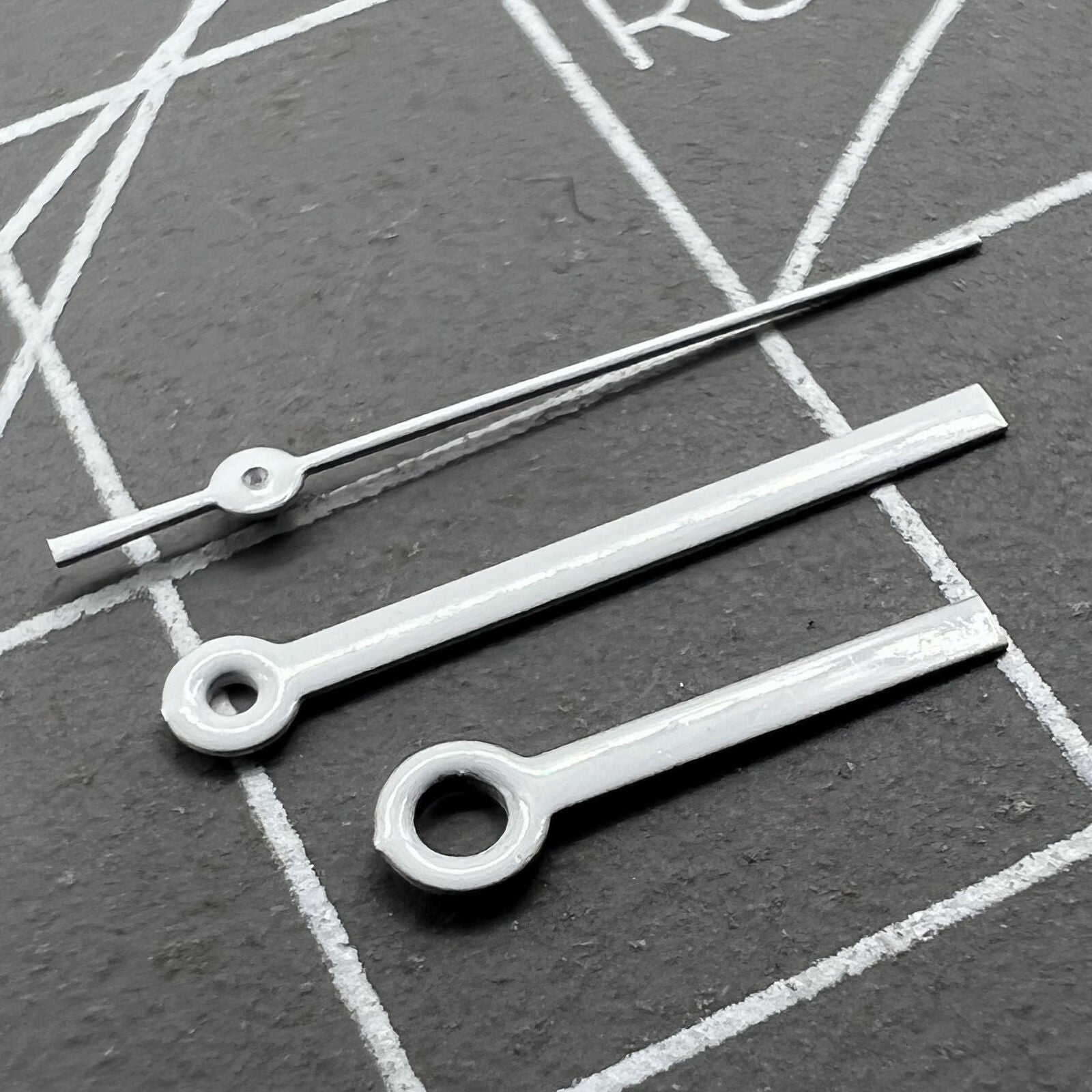 White watch hands set for Miyota 2035 movement, precise fit, classic design.