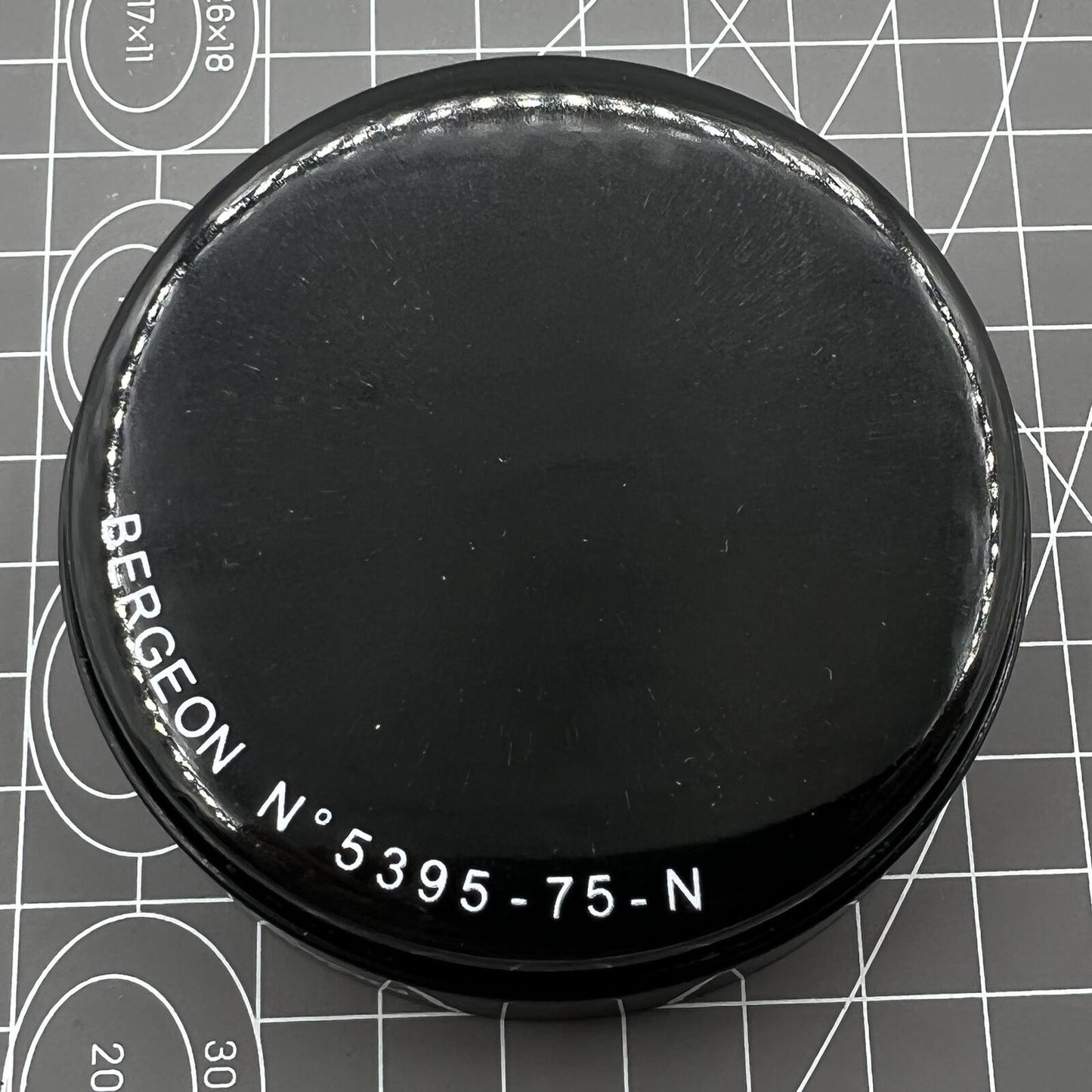 Bergeon 5395-75-N black gel watch case cushion, 75mm, Swiss Made protective tool for watch repairs.