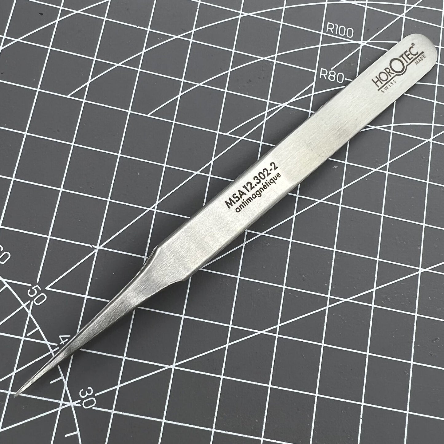 Swiss Made Horotec MSA12.302-2 antimagnetic tweezer for precise watch accessory handling
