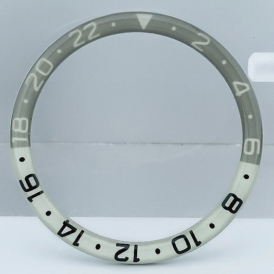 38mm Dark Orange and Grey Resin watch bezel with blue lume for SKX007 SKX011