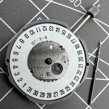 Mouvement à quartz japonais Miyota GM12 Date à 6 heures Mouvement fabriqué au Japon 