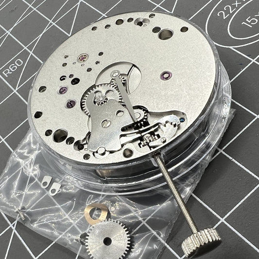 Asian Seagull ST3621 mechanical watch movement with ETA 6498 second at 6, replacement part.