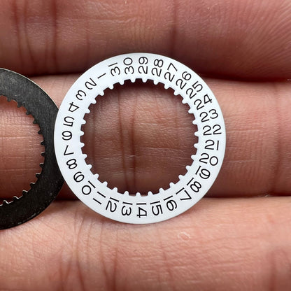 White date disk wheel compatible with Rolex RLX 3235 movement, precise replacement part for watch repair.