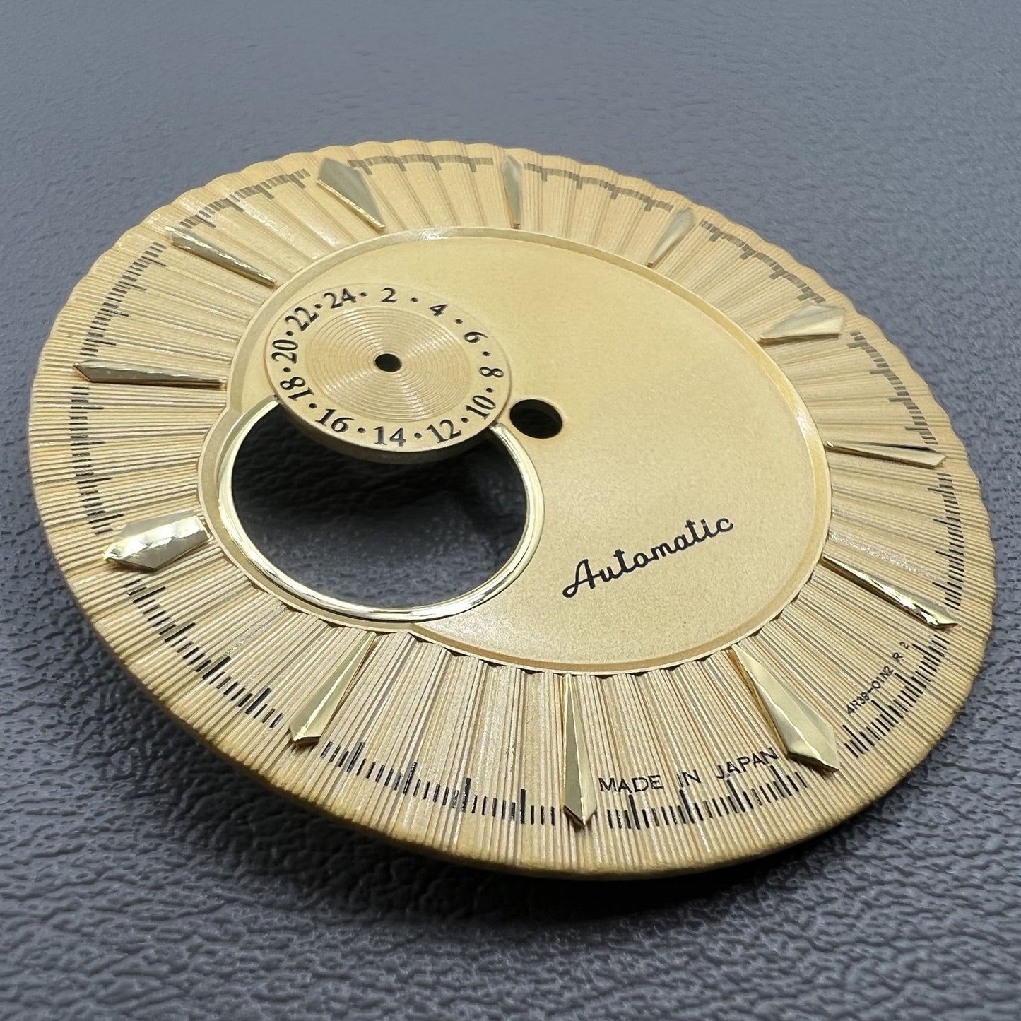 Gelbes 35mm Cocktail Uhrenzifferblatt Modifiziert Kein Leuchten Für NH39 Uhrwerk