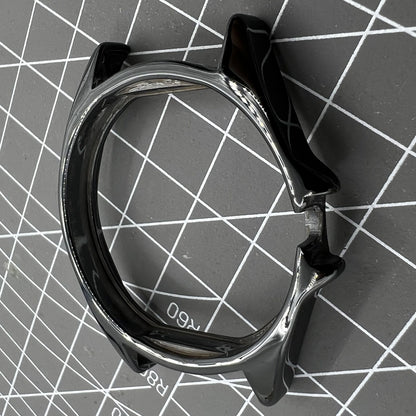 Black ceramic watch case replacement for men's Chanel J12 watch, durable and sleek accessory.