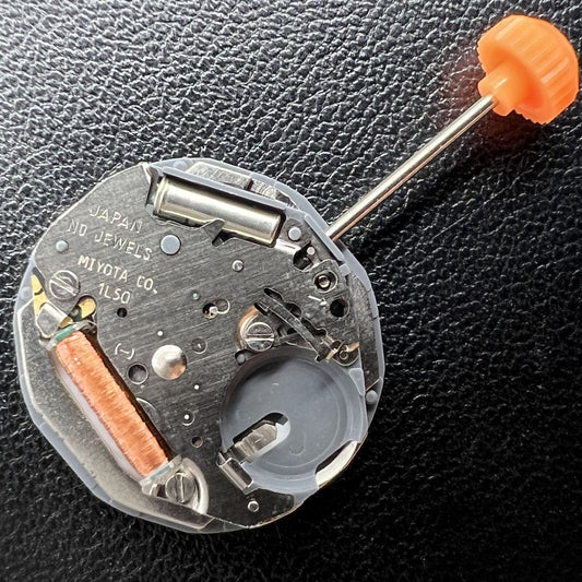 Miyota/Citizen LTD 1L50 quartz watch movement with 3 hands, Japan-made precise mechanism for accessories.