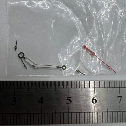 12mm Red Second Hand Silver Trim Watch Hands for Miyota OS10 OS20 OS60 OS80