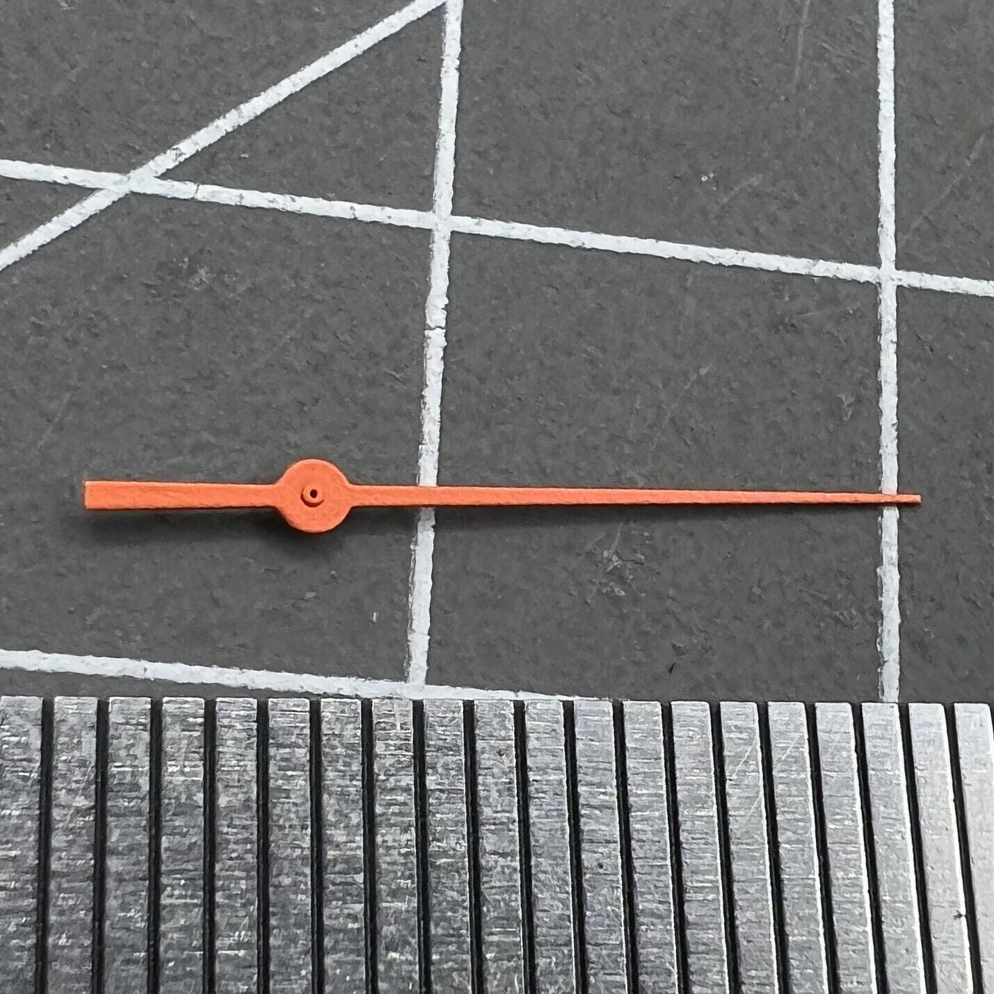 Diving orange small second hand for NH35A/NH36A movements, compatible with SKX007/SRP777 watches.