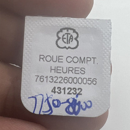 Movement Watch Part ETA 7750 hour counting wheel, model 8600, precision spare part for watch repair.