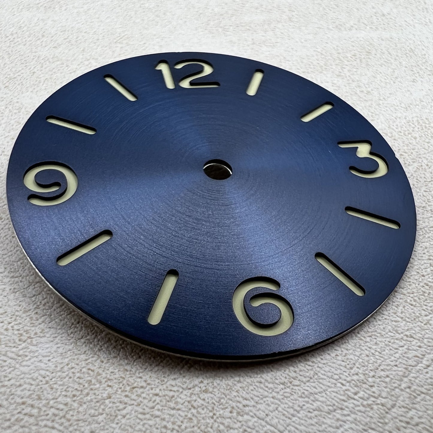 Leuchtendes blau-gr�nes Zifferblatt 39mm f�r ETA 6497 6498 Uhrwerk, hochwertige Uhrteile.