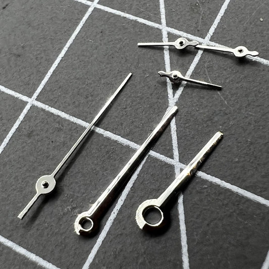 10.5mm silver trim watch hand, for VX3J VX9J VX7J calibers, sleek non-luminous design.