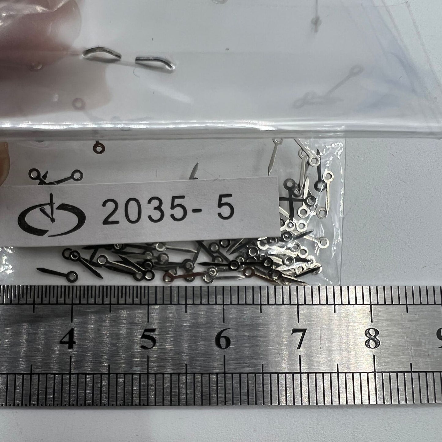 Lot de 100 aiguilles de seconde de 5 mm argentées pour mouvement à quartz Miyota 2035 