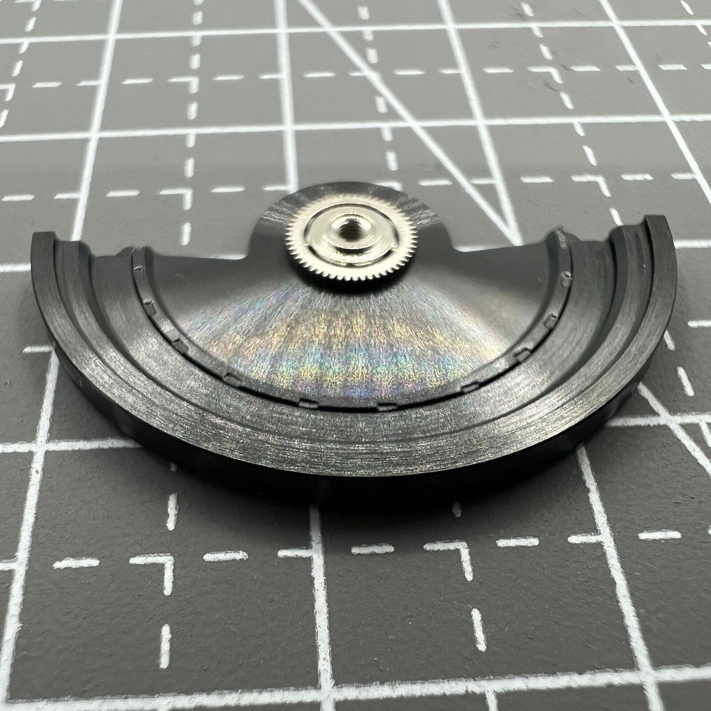 Black Sea Wave carved rotor, designed for Miyota NH35 NH36 watch movements with intricate detailing.