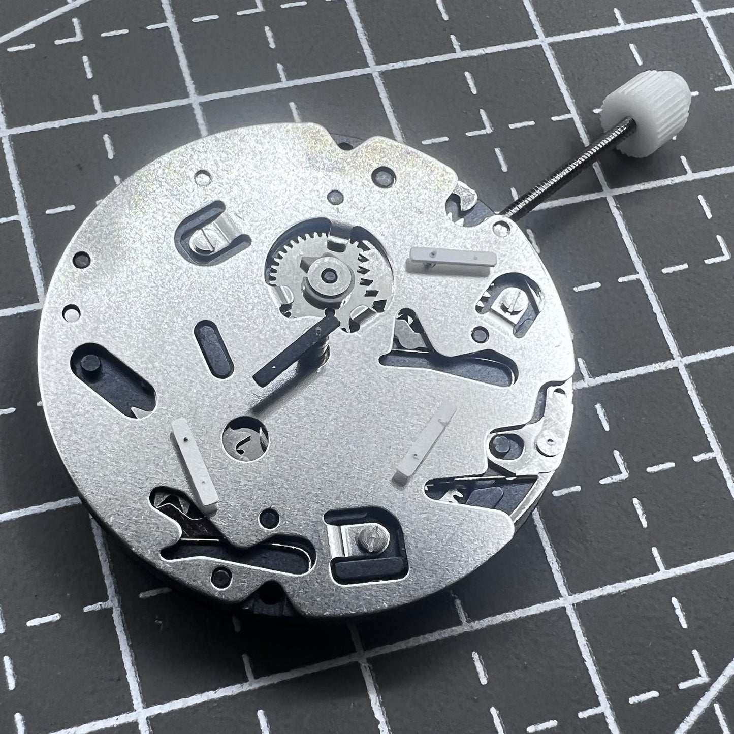 Swiss ISA 9238 quartz movement with 6 hands, multifunctional watch mechanism for precise timekeeping.