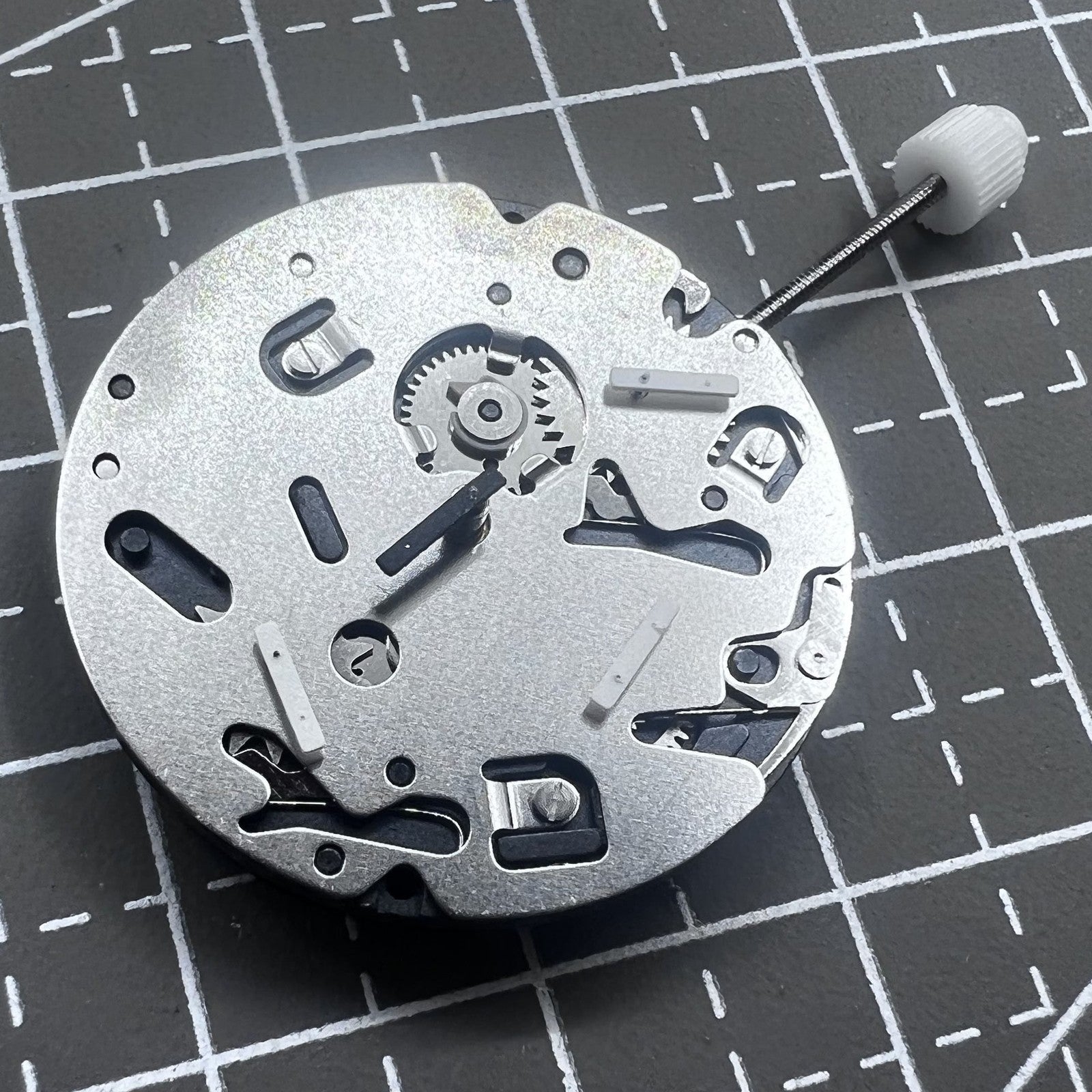 Swiss ISA 9238 quartz movement with 6 hands, multifunctional watch mechanism for precise timekeeping.