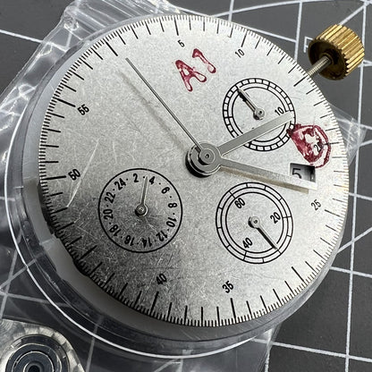 Automatisches Chronographenwerk ETA 7753 Konfiguration Kleine Sekunde @6 