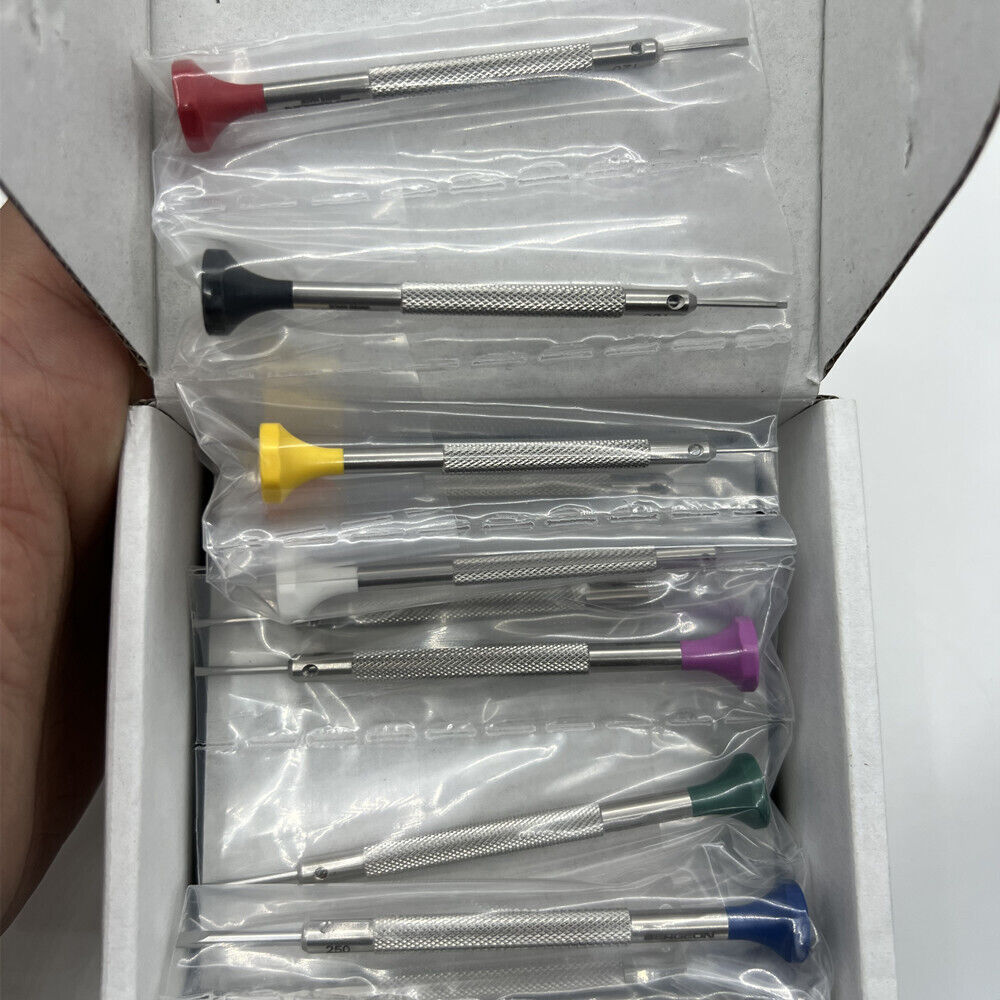 Bergeon 30081-S10 ergonomic watchmakers screwdrivers set with rotating stand for precise watch repair