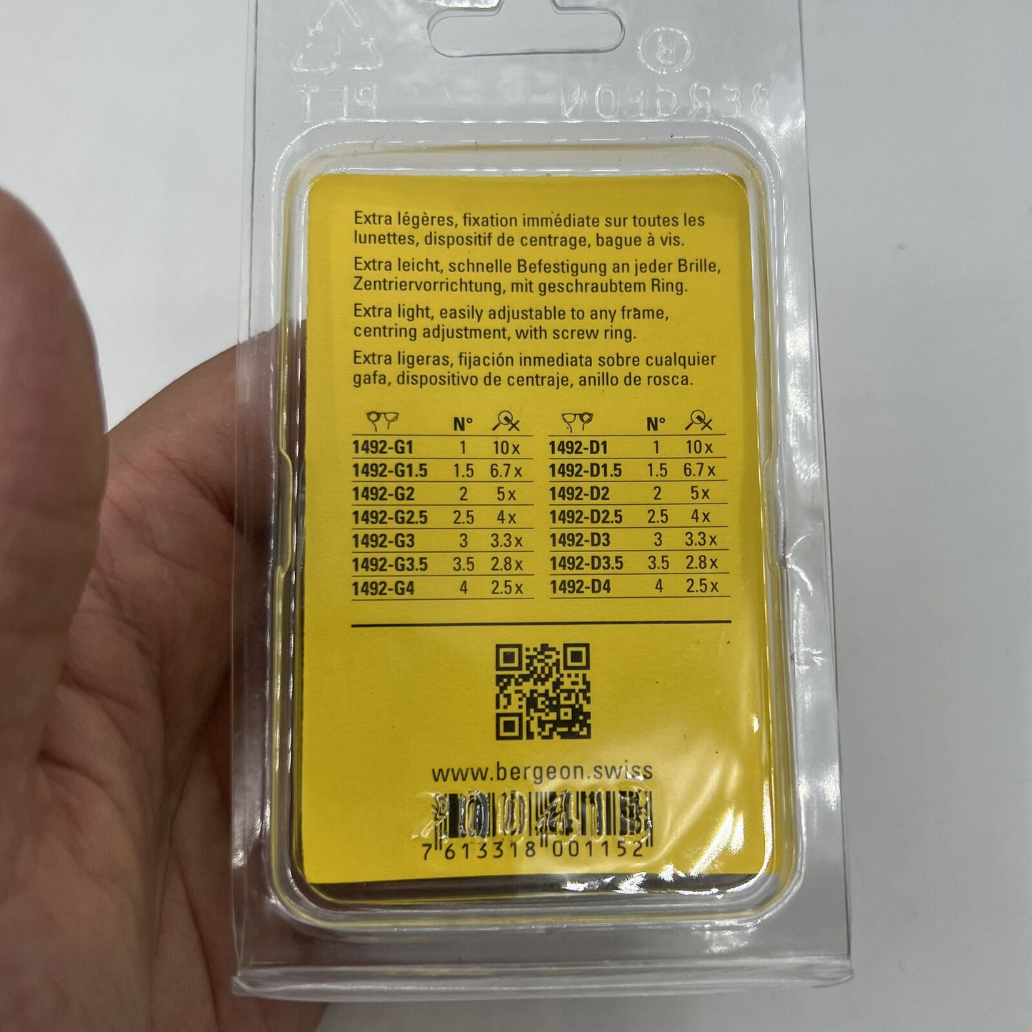 Bergeon 1492 Right Eye Ary Spectacle Loupes by Swiss Made for precise watch repair craftsmanship