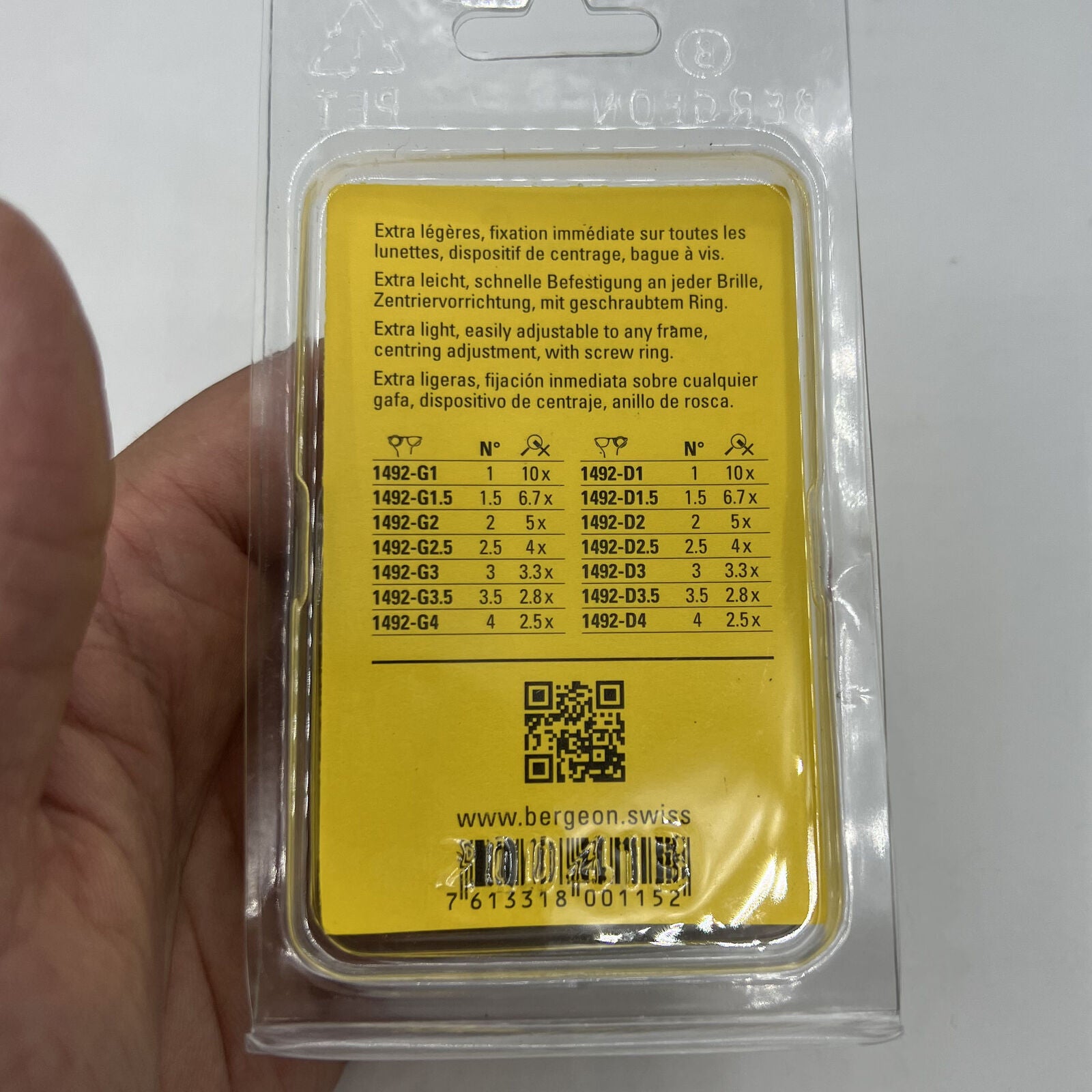 Bergeon 1492 Right Eye Ary Spectacle Loupes by Swiss Made for precise watch repair craftsmanship