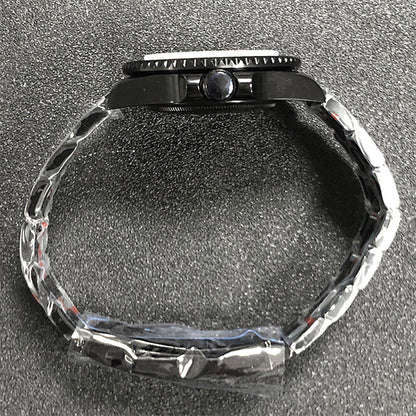 Boîtier de montre 40 mm avec bracelet en acier inoxydable noir PVD et verre saphir pour NH35/NH36 