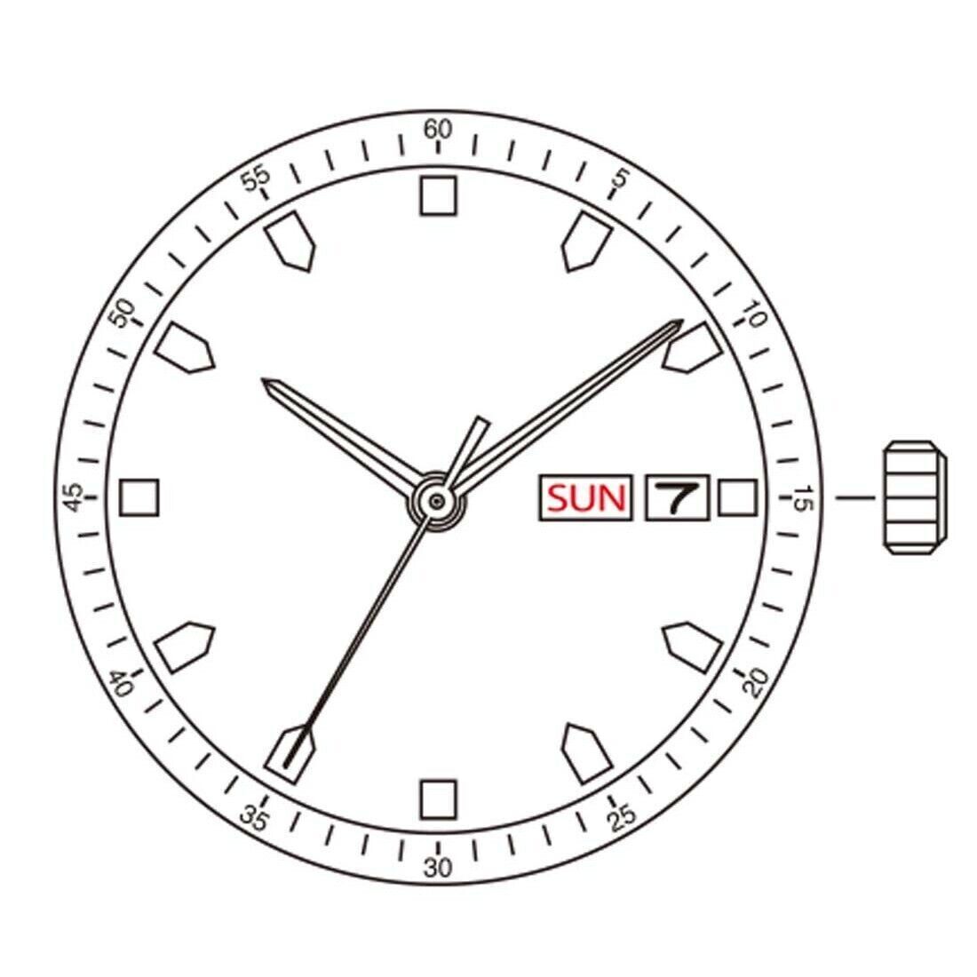 Miyota / Citizen 6T51 Silver Plated Japan Automatic Mechanical Movement