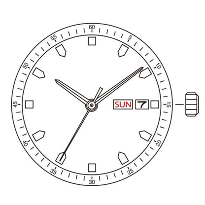 Miyota / Citizen 6T51 Silver Plated Japan Automatic Mechanical Movement