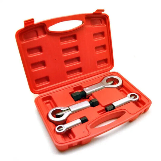 Set of 4 Nut Splitters (9-27mm) for removing damaged and seized nuts with ease.