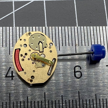 Swiss Made ETA E03.001 quartz watch movement with 2 hands, precise and reliable timekeeping by ETA.