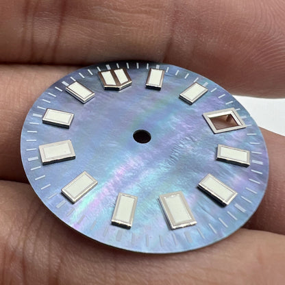 Green luminous meteorite dial watch for NH35 movement, blending precision and starry style.