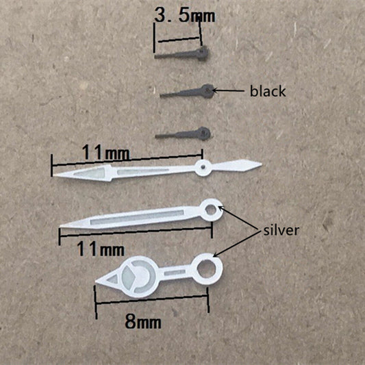 Black 3.5mm small second hand watch hand for Miyota OS10 OS20 OS60 OS80, precise timekeeping accessory.