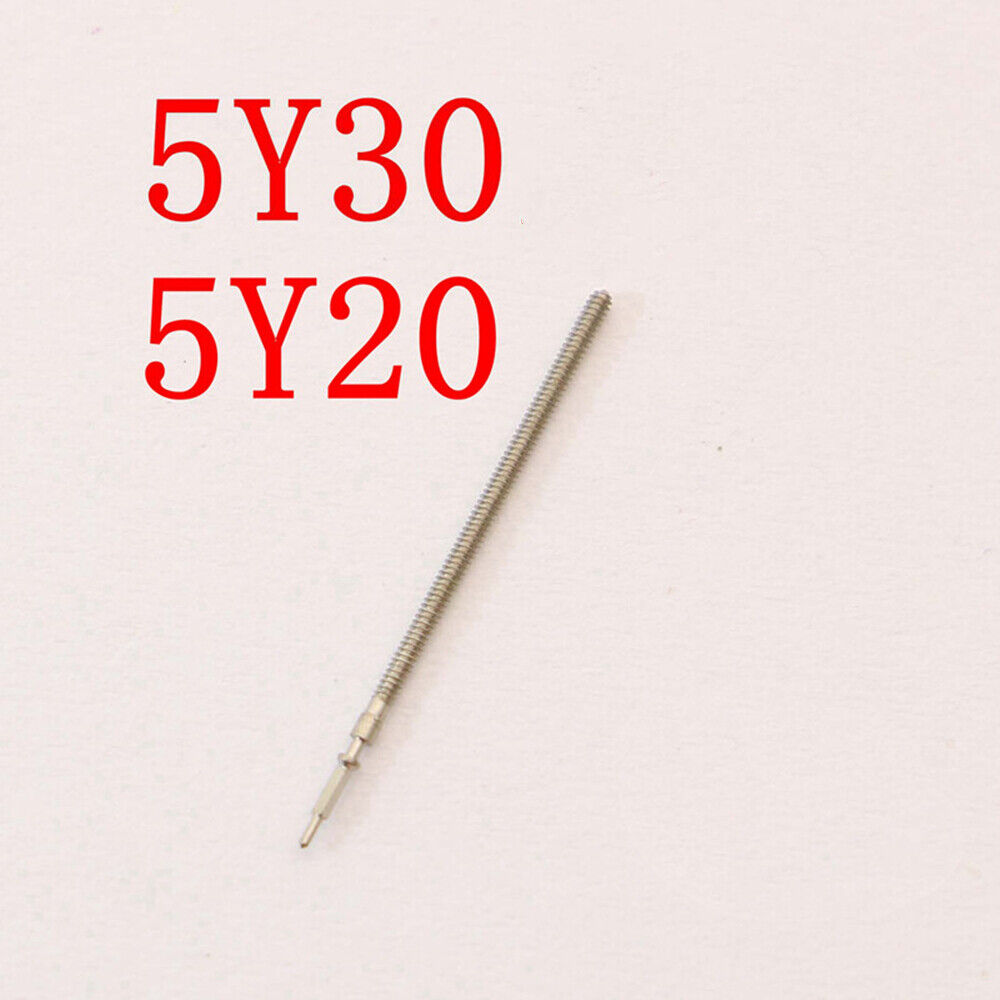 Watch winding stems compatible with 5Y20 and 5Y30 movements, precision spare parts.
