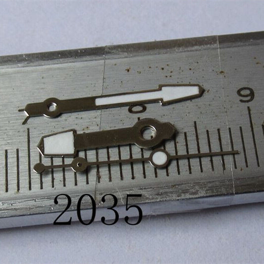 Aiguilles de montre peintes en blanc avec garniture argentée pour Miyota 2035 2115 2105 2305 2315