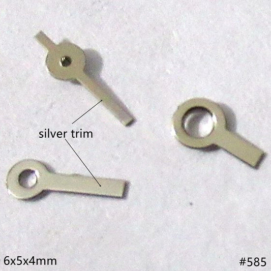 6mm silver painted watch hands set for Miyota 2035, 2115, 2105, 2305 movements.