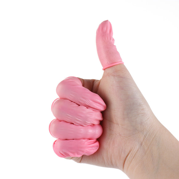 Anti-static Natural Rubber Disposable Latex Finger Cots Sets Watch Repair NEW