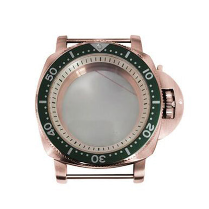 42mm Rose Gold PVD Stainless Steel Watch Case for NH35/36 White Inner Shadow