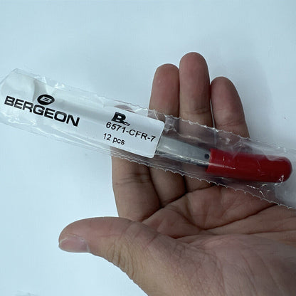 Bergeon 6571-CFR-7 tweezers with CFR 7 replaced ends for precise watch accessory handling.