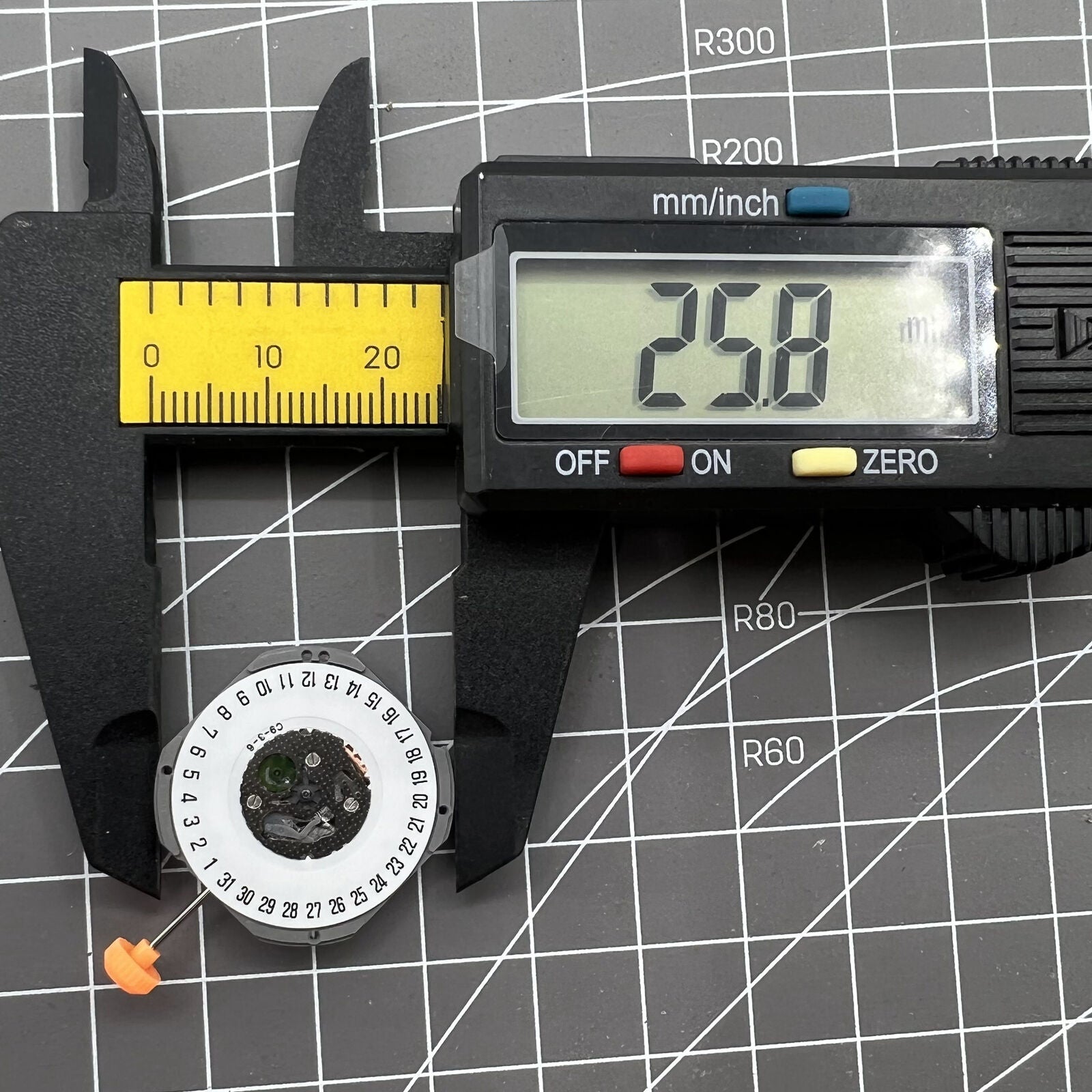 Japan Made Miyota 1S13 quartz watch movement with precise date display at 6 o'clock, reliable timing by Miyota.