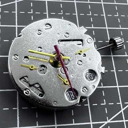 Seagull ST16 mechanische Herrenuhr mit schwarzem Zifferblatt, Datum bei 6 Uhr, 7 Zeigern und Kalenderfunktion.