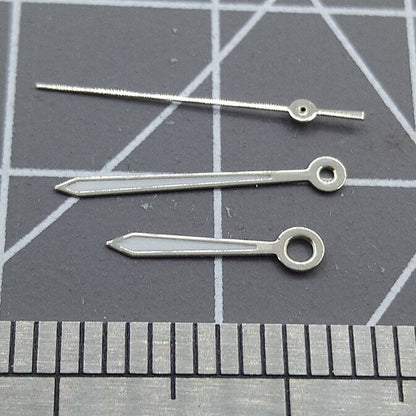 Arrow 13mm silver-trimmed arrow-shaped watch hands for Miyota 2315 & 2035 by Arrow.