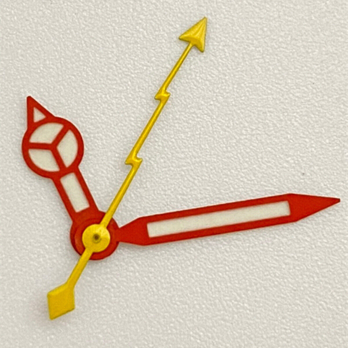 Yellow lightning second hand with lume and red trim for NH35 NH36 SKX007 SBBN watch models.