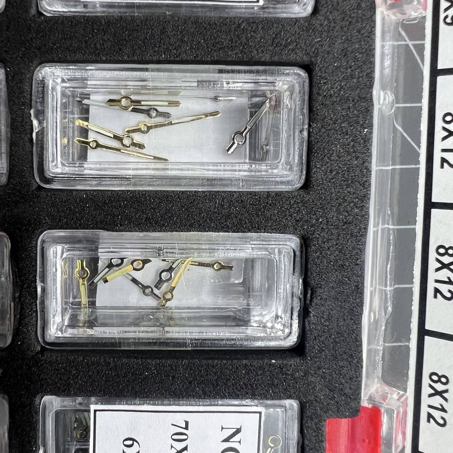 44Sets Watch Hands Assortment Golden/White Luminous Hour/minute/second Hands Set
