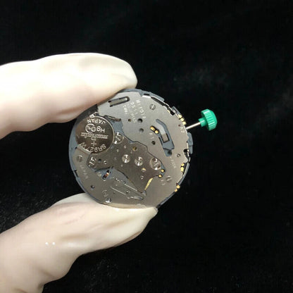 Miyota OS11 quartz watch movement showing date function at 3, 4, and 6 o?clock positions by Original Japan.