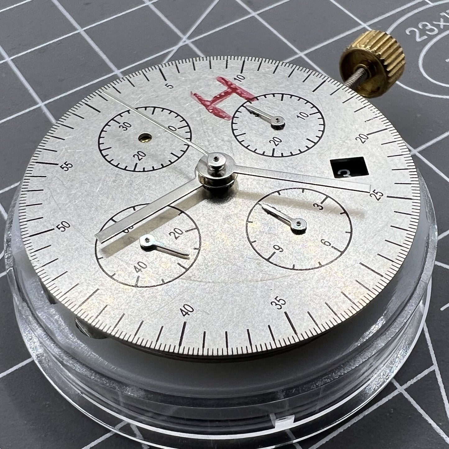 Black Dandong 7753 7750 Automatic Mechanical Movement Small Second@9