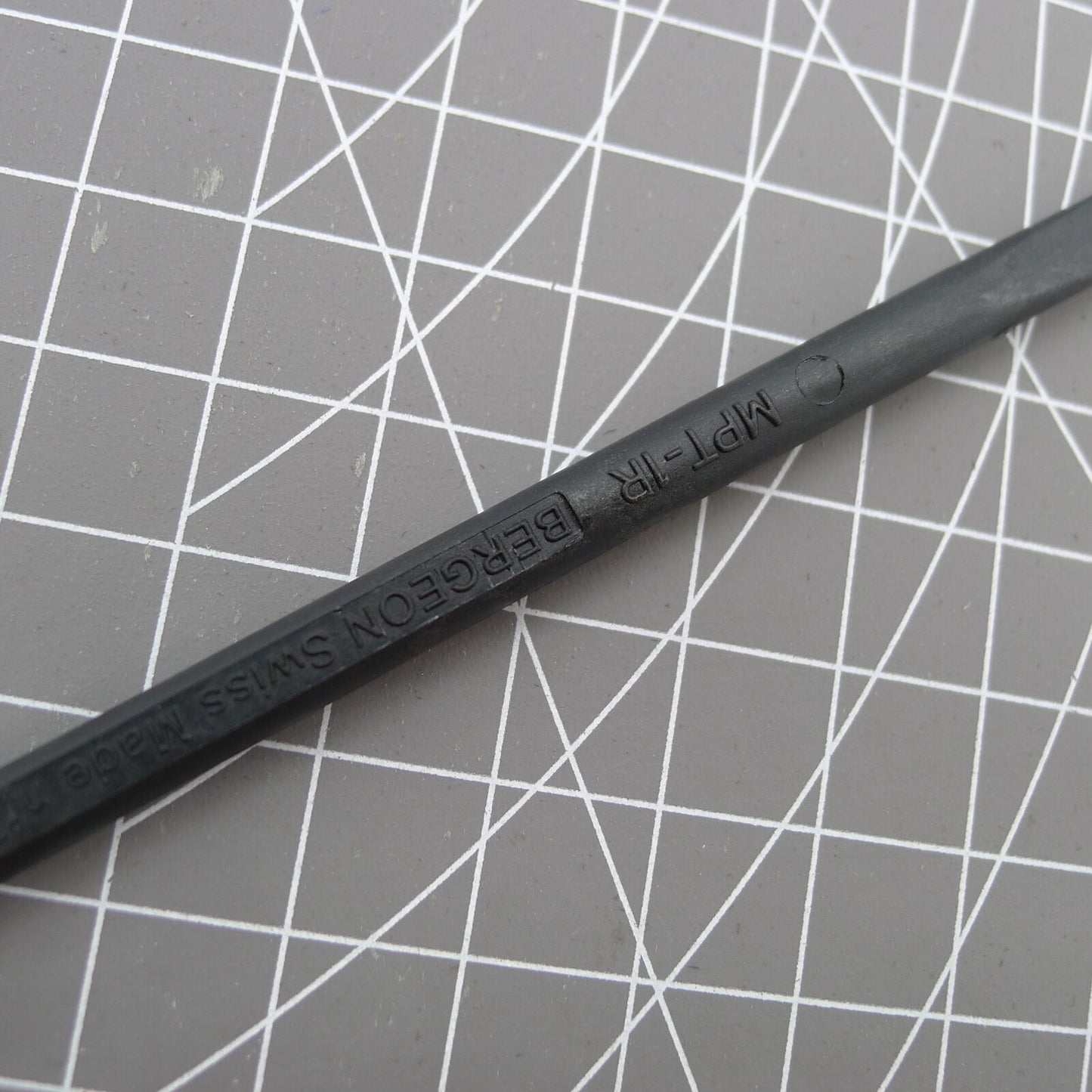 Bergeon 7010 black polyamide probe stick for precise watch adjustments, Swiss Made quality tool.