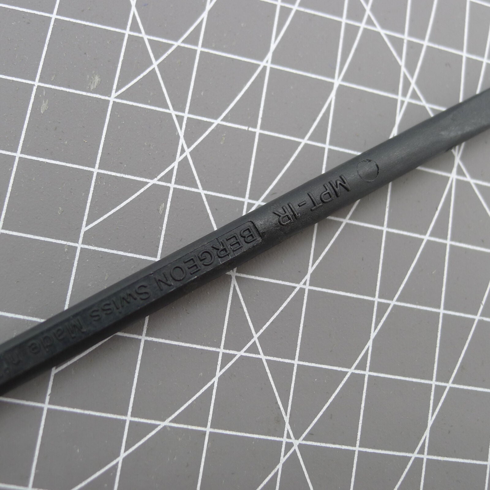 Bergeon 7010 black polyamide probe stick for precise watch adjustments, Swiss Made quality tool.