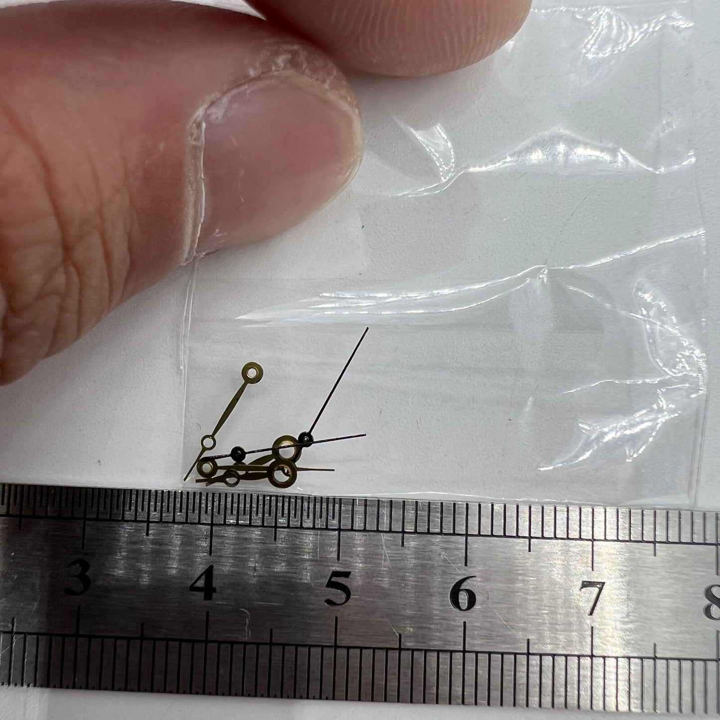 Black NO.1300 watch hands set for Miyota 2035, 13mm/11mm/8mm lengths, precise fit for timepieces.