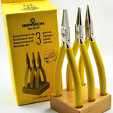 Bergeon 2513 Assortment Of 3 Pliers Brand New Flat Round &amp; Snipe