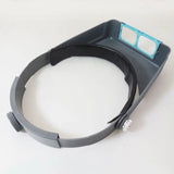 Double Lens Headband Reading Magnifier Loupe 4 Magnifications 1.5X/2X/2.5X/3.5X