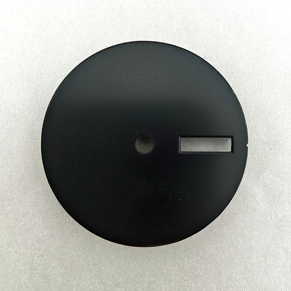 28.5mm solid color metal watch dial, compatible with NH36 movement, matte finish, no lume.